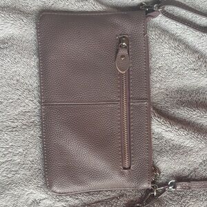 Leather Wristlet & Crossbody with Zippers